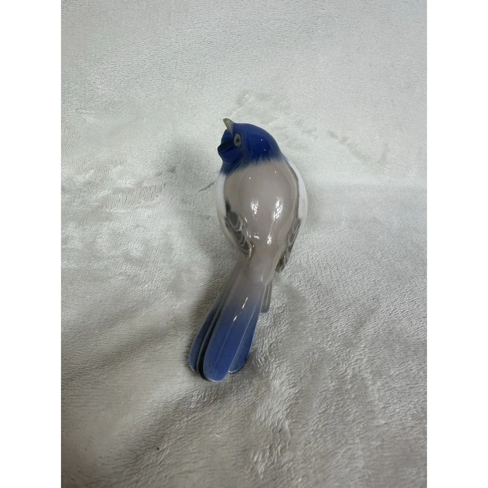 Vintage Bing & Grondahl B&G Titmouse Bird Optimist #1633 Porcelain Figurine Blue